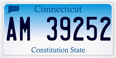 CT license plate AM39252