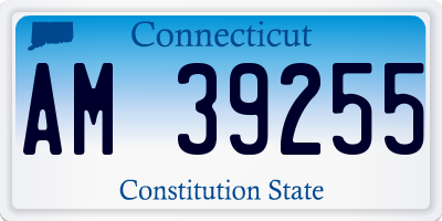 CT license plate AM39255