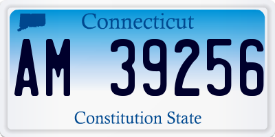 CT license plate AM39256