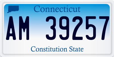 CT license plate AM39257