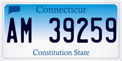 CT license plate AM39259