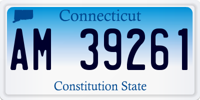 CT license plate AM39261