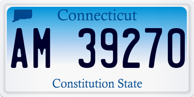 CT license plate AM39270