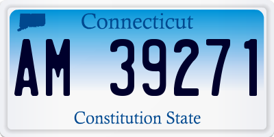 CT license plate AM39271