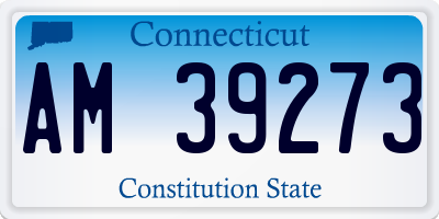 CT license plate AM39273
