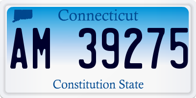 CT license plate AM39275