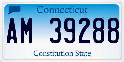 CT license plate AM39288