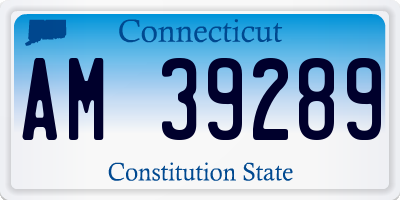 CT license plate AM39289