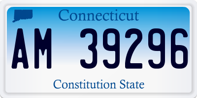 CT license plate AM39296