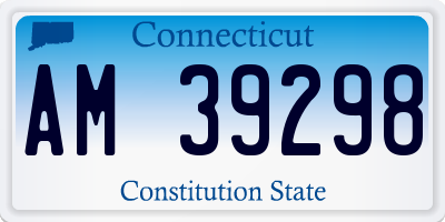 CT license plate AM39298