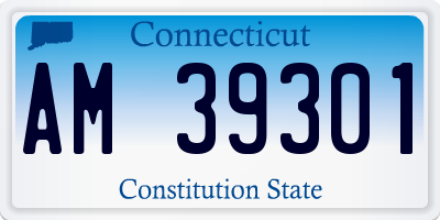 CT license plate AM39301