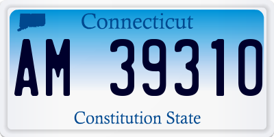 CT license plate AM39310