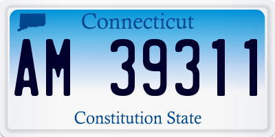 CT license plate AM39311