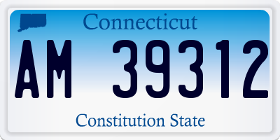 CT license plate AM39312