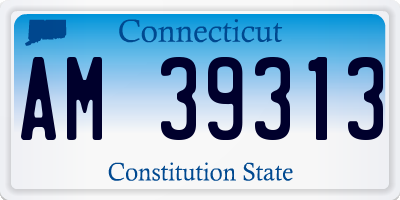 CT license plate AM39313