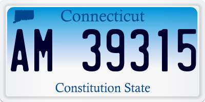 CT license plate AM39315
