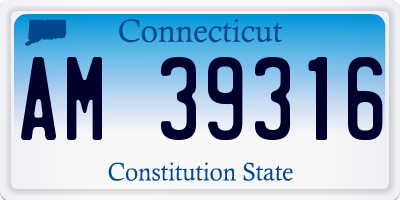 CT license plate AM39316