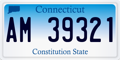 CT license plate AM39321