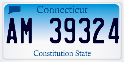 CT license plate AM39324