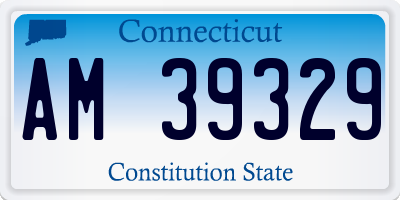 CT license plate AM39329