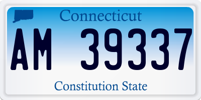 CT license plate AM39337