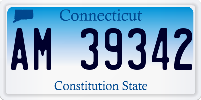 CT license plate AM39342