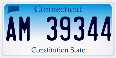CT license plate AM39344
