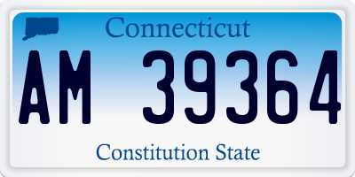 CT license plate AM39364