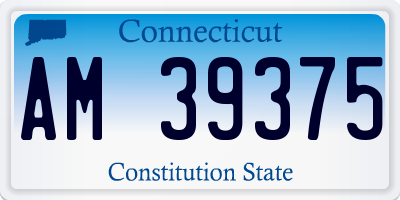 CT license plate AM39375