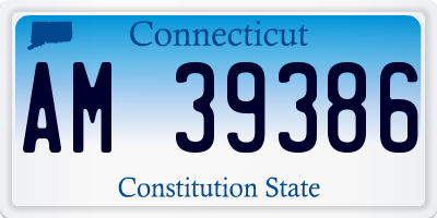 CT license plate AM39386