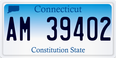 CT license plate AM39402