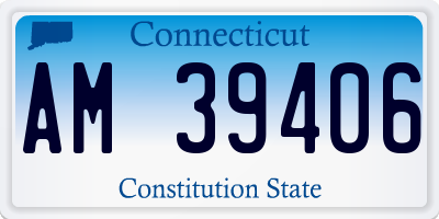 CT license plate AM39406