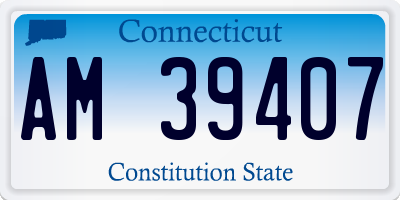 CT license plate AM39407