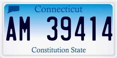 CT license plate AM39414