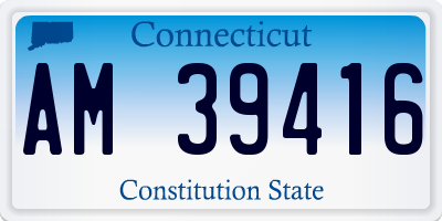 CT license plate AM39416