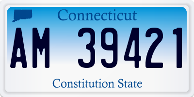 CT license plate AM39421