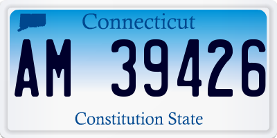 CT license plate AM39426