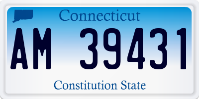 CT license plate AM39431