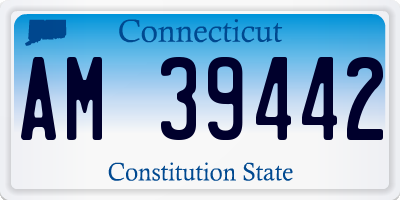 CT license plate AM39442