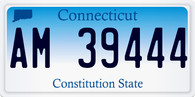 CT license plate AM39444