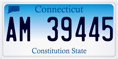CT license plate AM39445