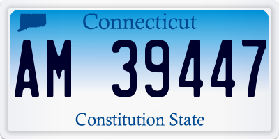 CT license plate AM39447