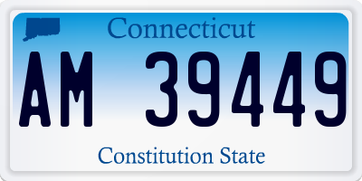 CT license plate AM39449