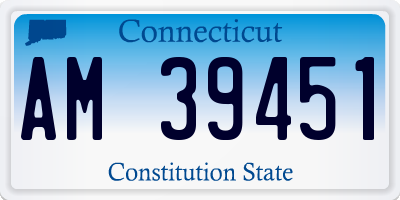 CT license plate AM39451
