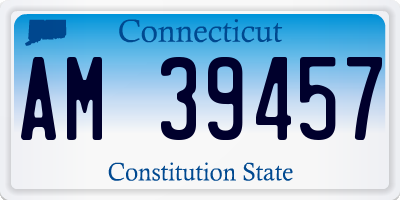 CT license plate AM39457