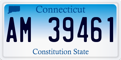 CT license plate AM39461