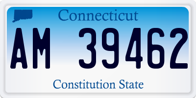 CT license plate AM39462