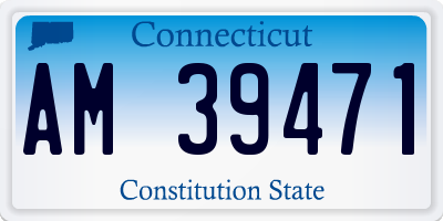 CT license plate AM39471
