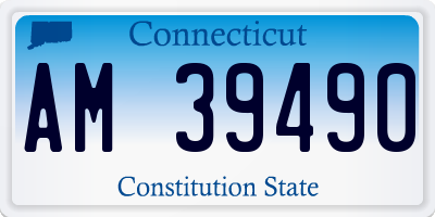 CT license plate AM39490
