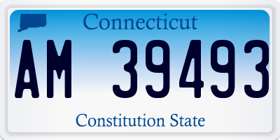 CT license plate AM39493